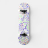 Soft Pastel Funky Boho Retro Abstrakter Marmor Skateboard (Vorderseite)