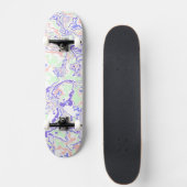 Soft Pastel Funky Boho Retro Abstrakter Marmor Skateboard (Vorne)