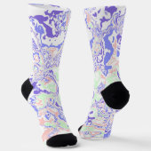 Soft Pastel Funky Boho Retro Abstrakter Marmor Socken (Gewinkelt)
