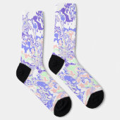 Soft Pastel Funky Boho Retro Abstrakter Marmor Socken (Rechts)