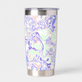 Soft Pastel Funky Boho Retro Abstrakter Marmor Thermobecher (Links)