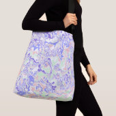 Soft Pastel Funky Boho Retro Abstrakter Marmor Tragetaschen Mit Langen Trägern (Von Nahem)