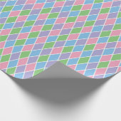 Soft Pastel Geometric Harlequin Geschenkpapier (Ecke)