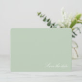 Soft Pastel Green Modern Save the date (Stehend Vorderseite)