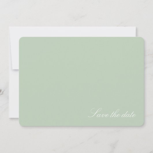 Soft Pastel Green Modern Save the date (Vorderseite)