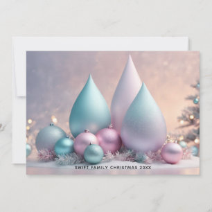 Soft Pastel Holiday Card - 3D Weihnachtskunst! Feiertagskarte