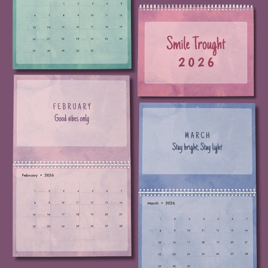 Soft Pastel Inspirational Art Calendar Kalender