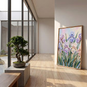 Soft Pastel Iris Minimalistische Wandkunst Leinwan Poster