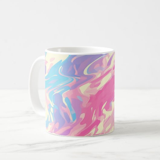 ✨ Soft Pastel Marble Design - Trendy & Smooth 🎨 Kaffeetasse (Vorderseite Links)