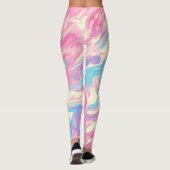 ✨ Soft Pastel Marble Design - Trendy & Smooth 🎨 Leggings (Rückseite)