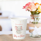 Soft Pastel Minimalistisch Elephant Baby Showcup Pappbecher