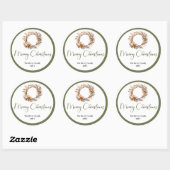 Soft Pastel Neutral Christmas Name Stickers (Blatt)
