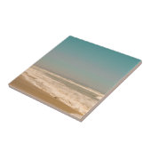 Soft Pastel Ocean Sandy Beach Sky Waves Fliese (Seite)
