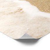 Soft Pastel Ocean Sandy Beach Sky Waves Foam Poster (Ecke)