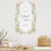 Soft Pastel Ornate Spring Bridal Shower Welcome Poster (Küche)