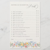 Soft Pastel Ornate Spring chic Bridal Shower Game (Vorderseite)