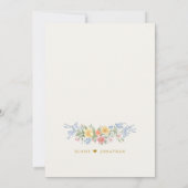 Soft Pastel Ornate Spring Garden Floral Wedding Einladung (Rückseite)