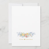 Soft Pastel Ornate Spring Garden Floral Wedding Einladung (Rückseite)