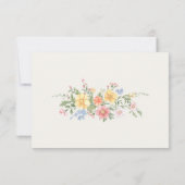 Soft Pastel Ornate Spring Garden Floral Wedding RSVP Karte (Rückseite)