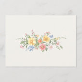 Soft Pastel Ornate Spring Garden gold Wedding Begleitkarte (Rückseite)