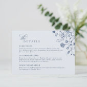 Soft Pastel Ornate Spring Garden  Wedding Details Begleitkarte (Stehend Vorderseite)