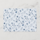 Soft Pastel Ornate Spring Garden  Wedding Details Begleitkarte (Rückseite)