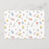 Soft Pastel Ornate Spring Gold Wedding Details Begleitkarte (Rückseite)