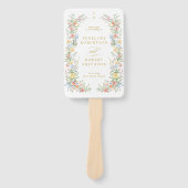 Soft Pastel Ornate Spring Gold Wedding Program Fächer (Vorderseite)
