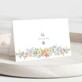 Soft Pastel Ornate Spring Guest Name Place Card Tischnummer