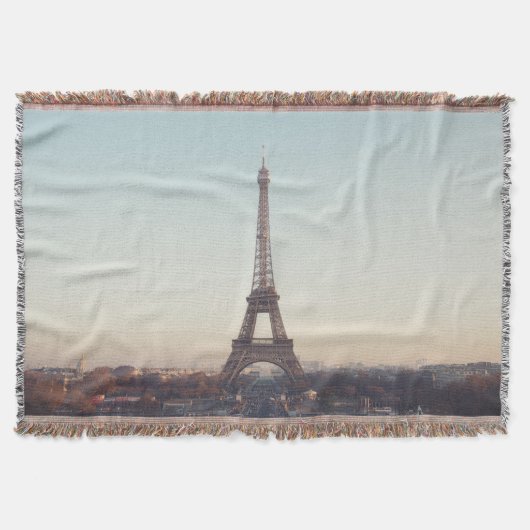 Soft Pastel Paris Eiffel Tower Art Decke (Vorderseite)