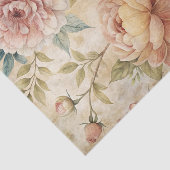 Soft Pastel Peony Floral Pattern Seidenpapier (Ausschnitt)