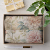 Soft Pastel Peony Floral Pattern Seidenpapier (Geschenk)