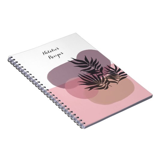 Soft Pastel Pink Abstract Tropical Notebook Notizblock (Rechte Seite)