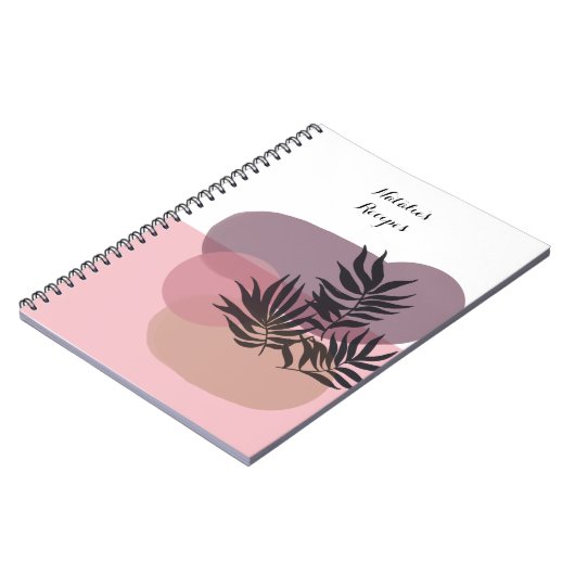 Soft Pastel Pink Abstract Tropical Notebook Notizblock (Linke Seite)