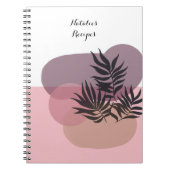 Soft Pastel Pink Abstract Tropical Notebook Notizblock (Vorderseite)