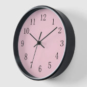 Soft Pastel Pink Round (Medium) Wall Clock Wanduhr (Winkel)