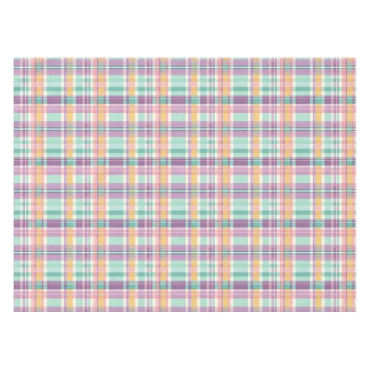 Soft Pastel Plaid  Tischdecke (Vorderseite (Horizontal))