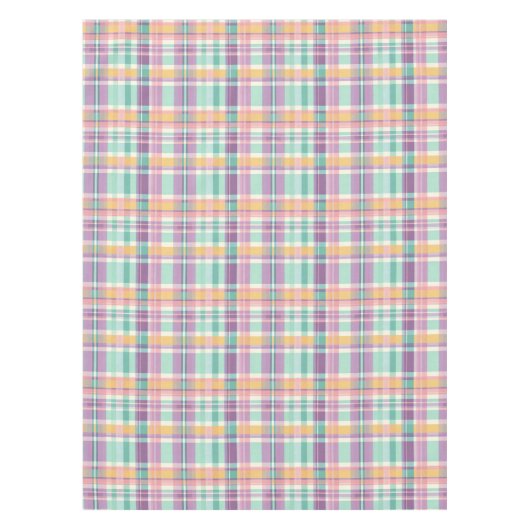 Soft Pastel Plaid  Tischdecke (Vorderseite)