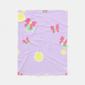 soft pastel polka dots and bows fleecedecke (Vorderseite)