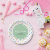Soft Pastel Polka Dots Babydusche Pappteller (Party)
