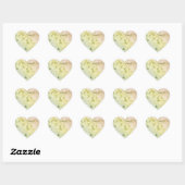 Soft Pastel Rainbow Hydrangea Herz-Aufkleber (Blatt)