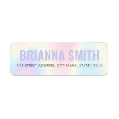 Soft pastel rainbow trendy modern return address (Vorne)