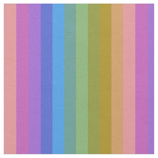 Soft Pastel Rainbow Vertical Stripes Stoff (Nahaufnahme)