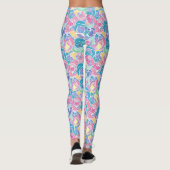 Soft Pastel Rose Love Leggings (Rückseite)