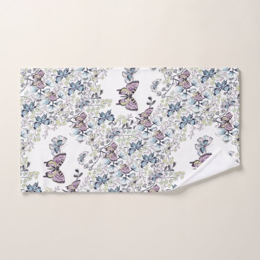 Soft Pastel Schmetterlinge Badetuch Set (Handtuch)