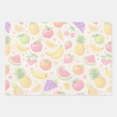 Soft Pastel Seamless Fruit Pattern Geschenkpapier Set (Vorderseite 2)