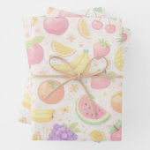 Soft Pastel Seamless Fruit Pattern Geschenkpapier Set (Beispiel)