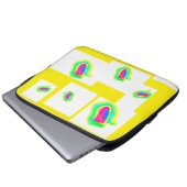 Soft Pastel Shapes Laptop Sleeve (Vorne Knopf)