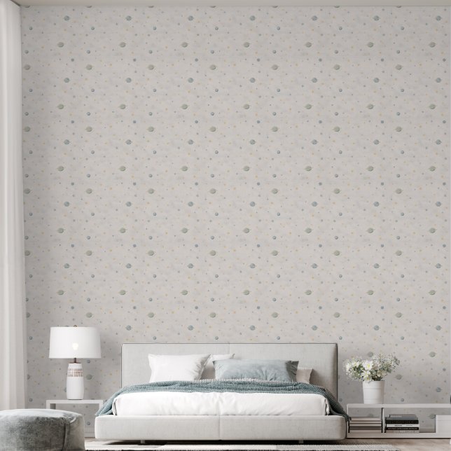 Soft Pastel Space Nursery Tapete (Schlafzimmer)