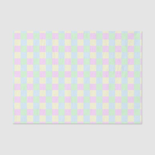Soft Pastel Squares Pattern Seidenpapier (Vorderseite)